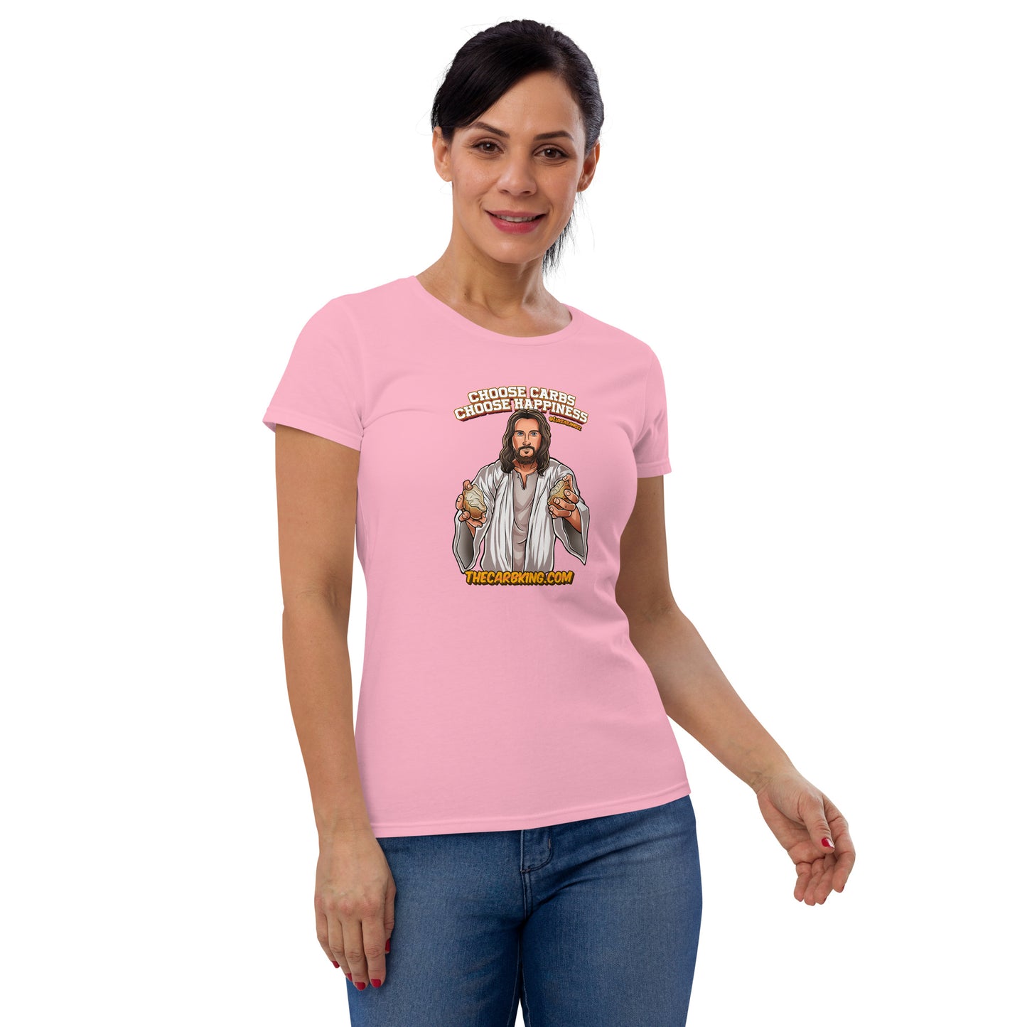 Women's Jesus loves carbs shirt