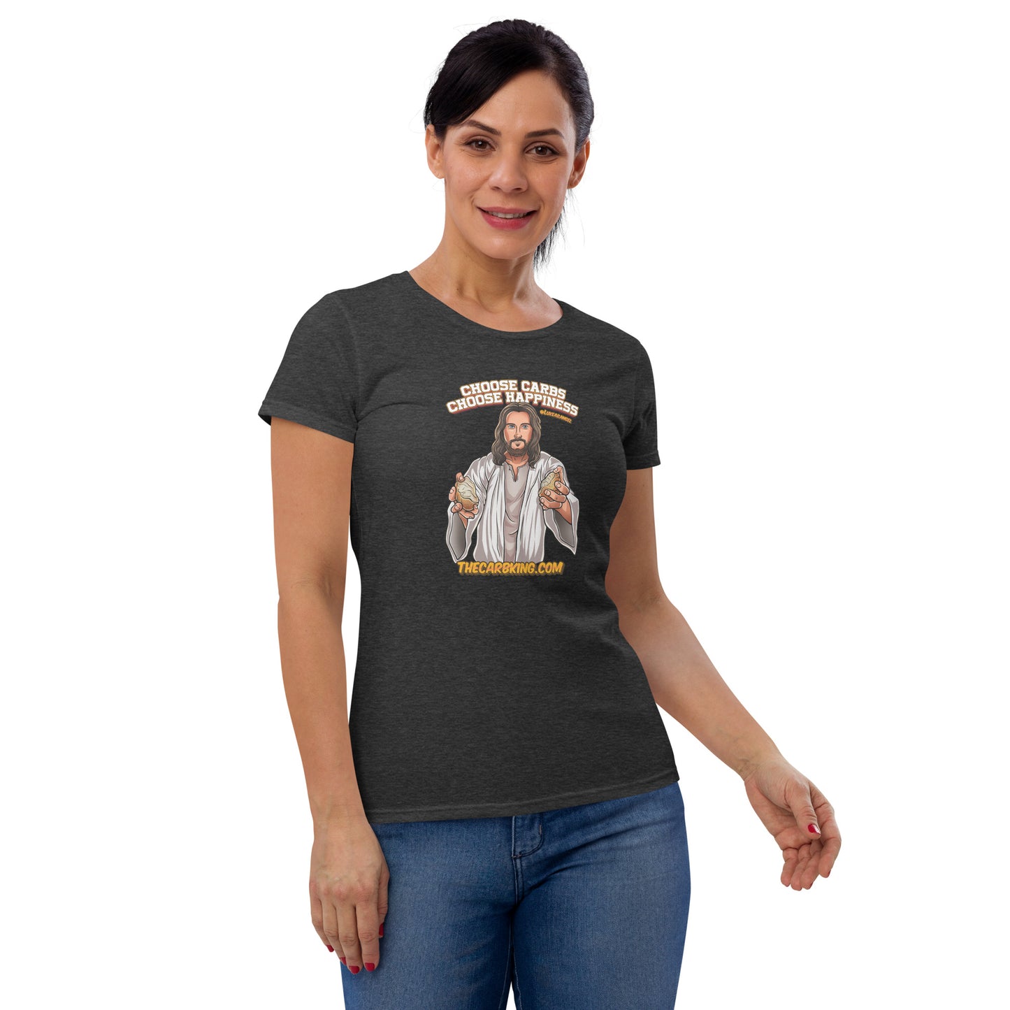 Women's Jesus loves carbs shirt