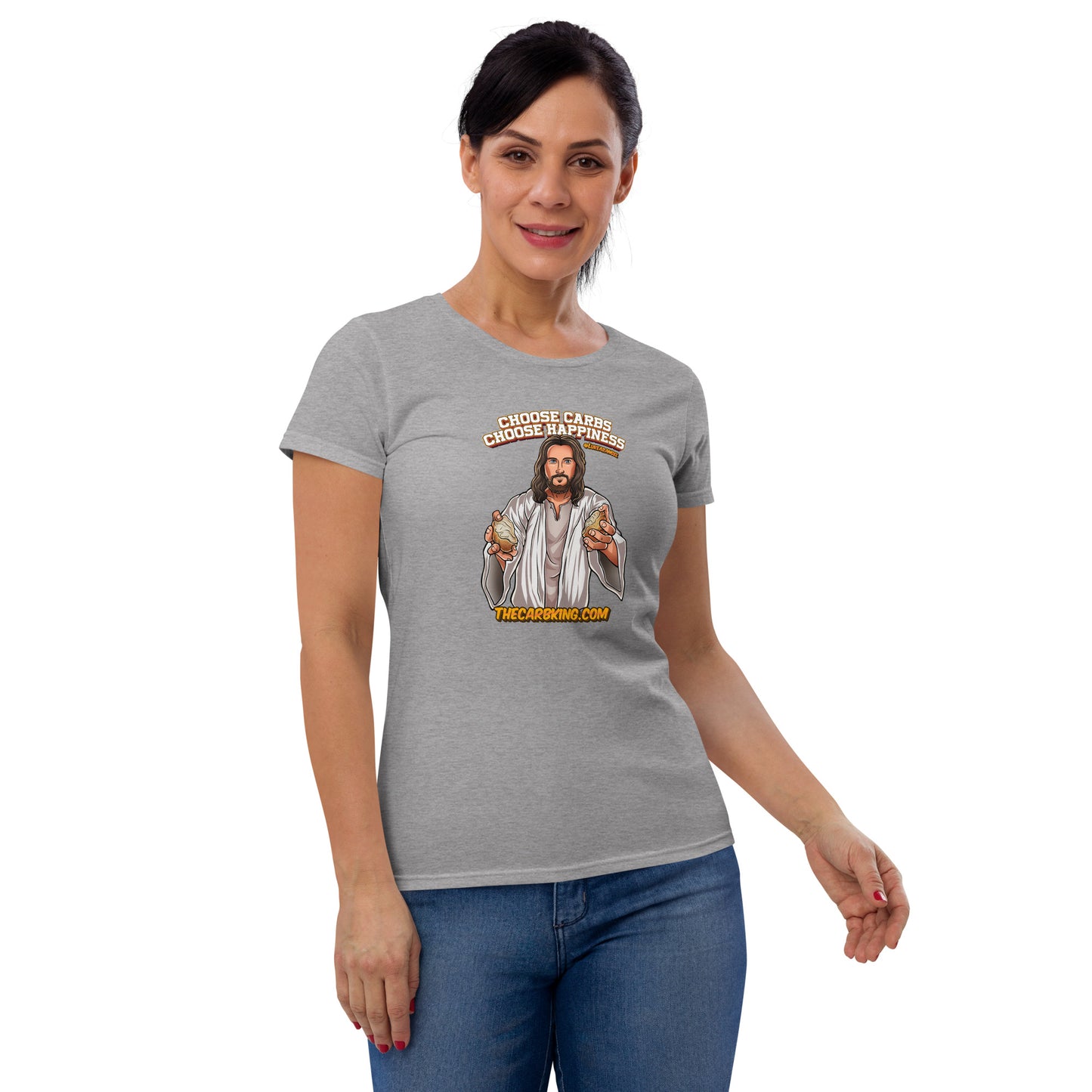 Women's Jesus loves carbs shirt
