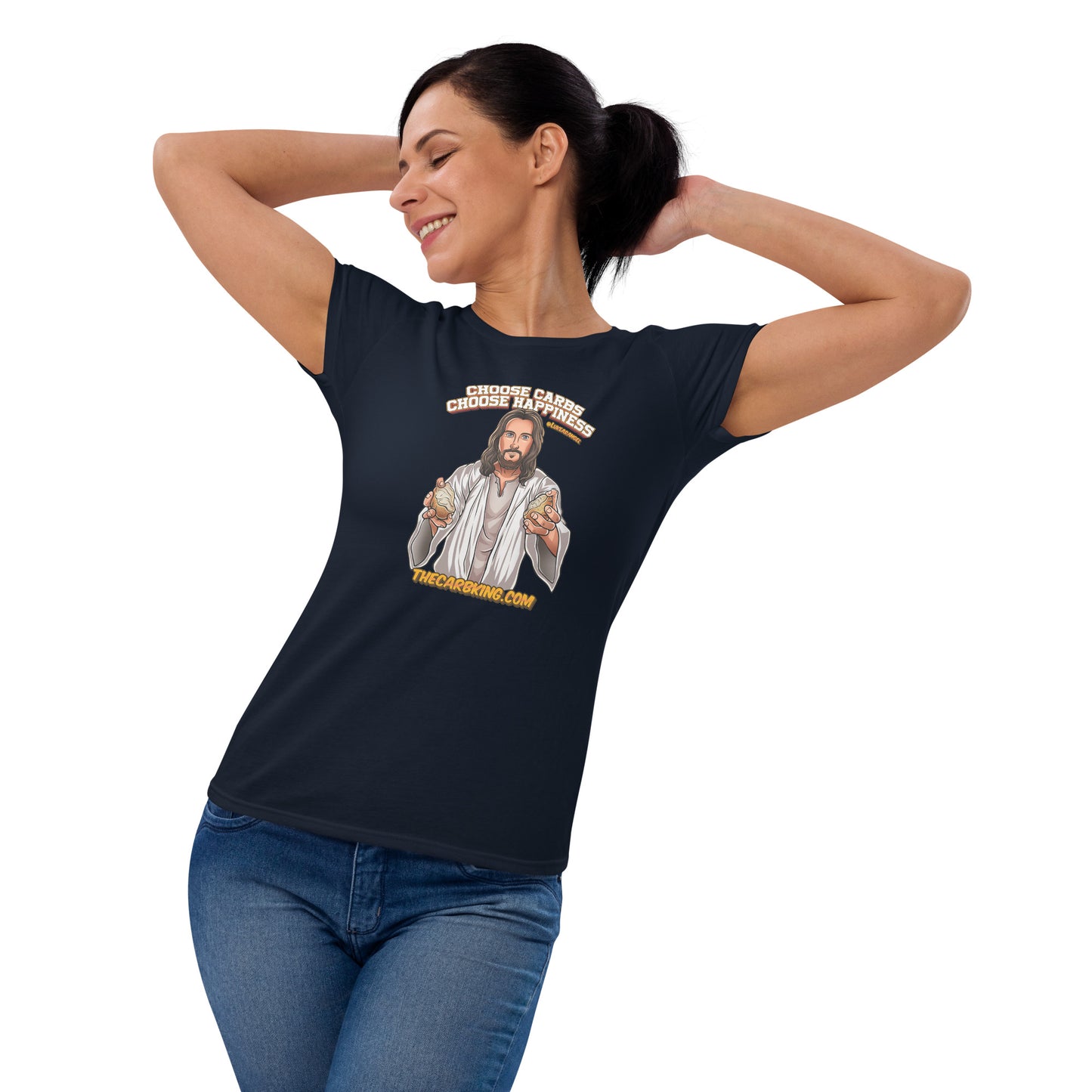 Women's Jesus loves carbs shirt