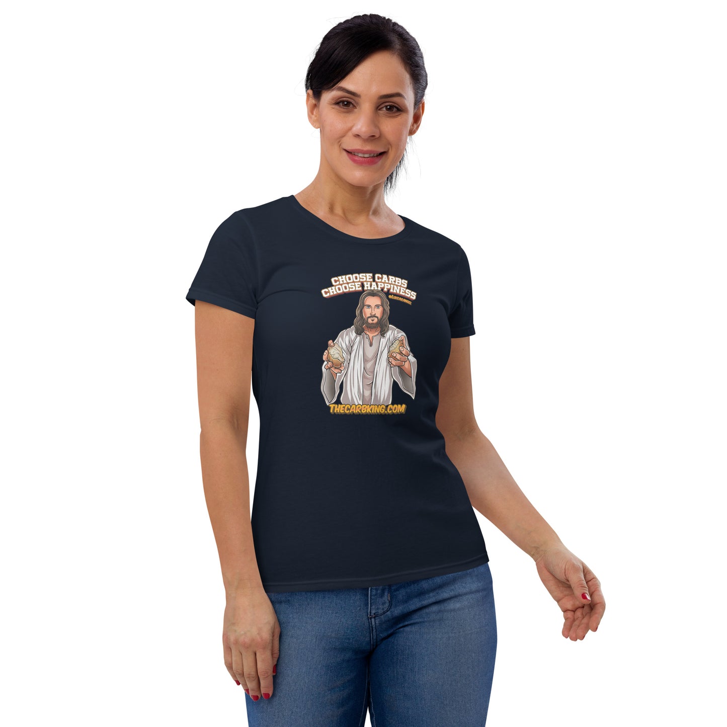 Women's Jesus loves carbs shirt