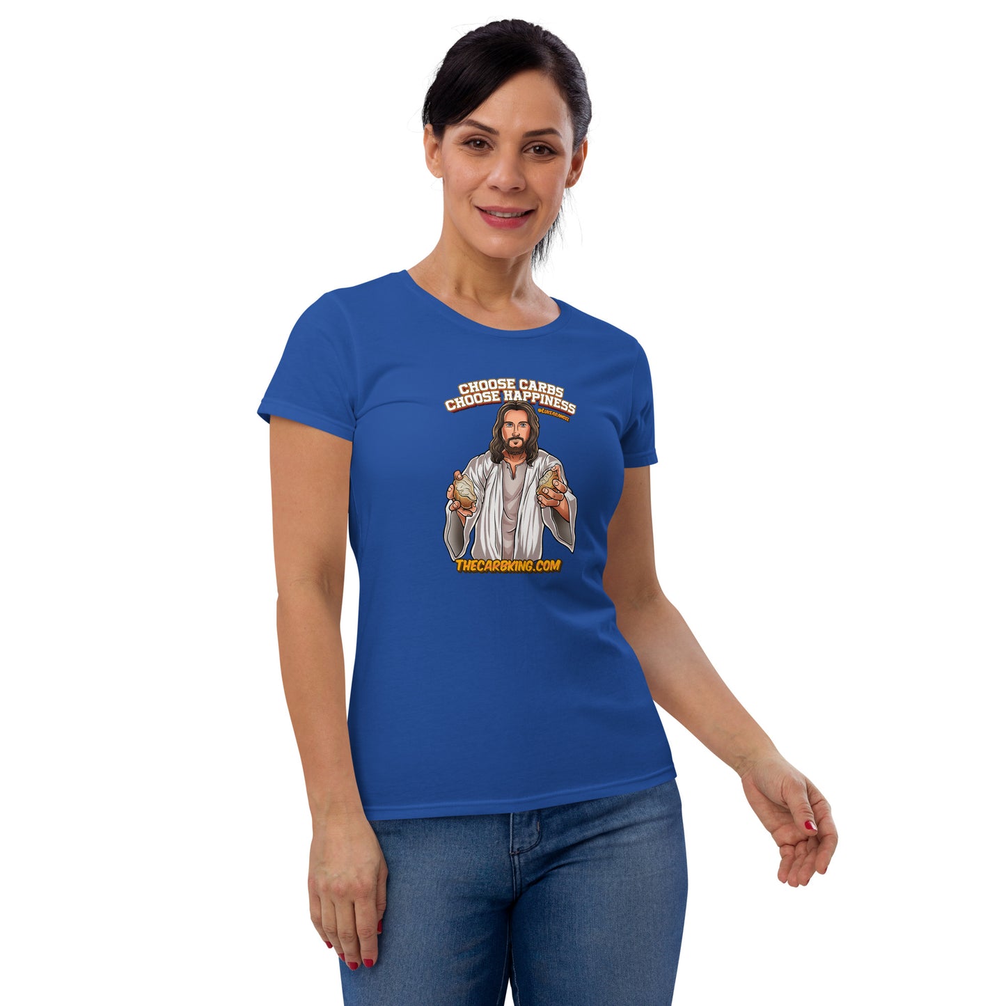 Women's Jesus loves carbs shirt